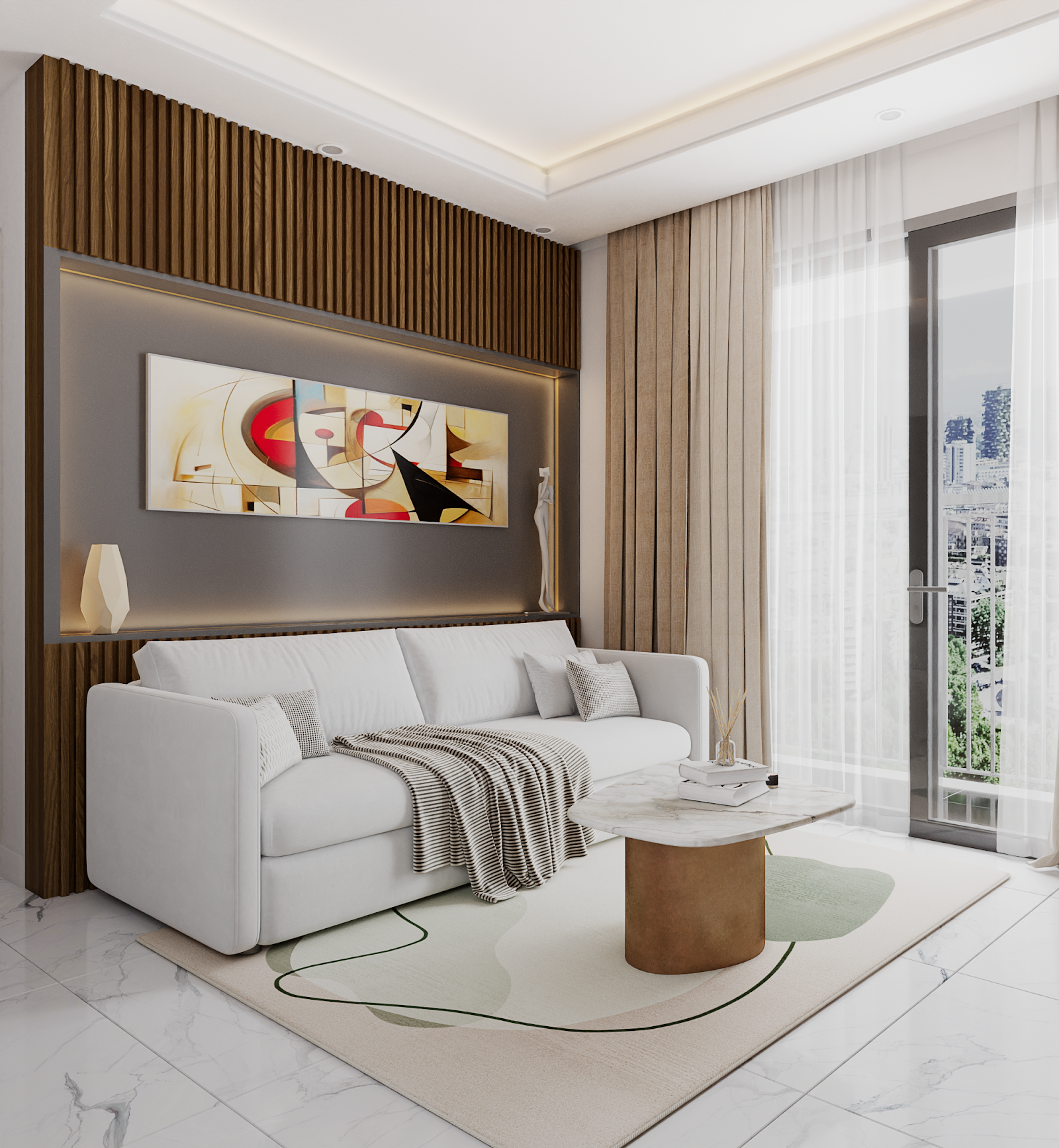 Phối cảnh 3D phòng khách